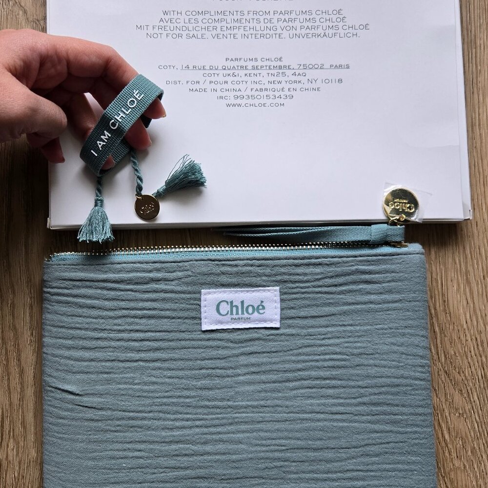 Turquoise "I AM CHLOÉ" Bracelet and Pouch